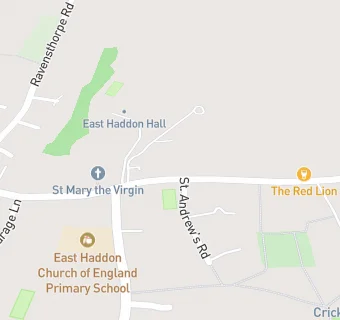 map for East Haddon B&B