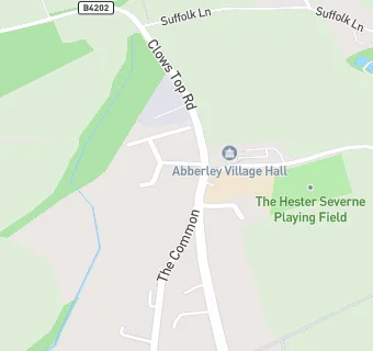 map for Abberley Village Hall