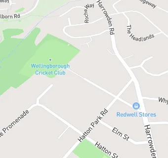 map for Wellingborough Cricket Club