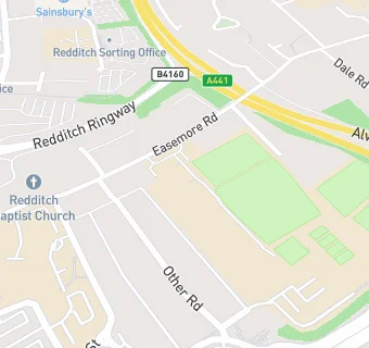 map for Redditch, the Abbey High School