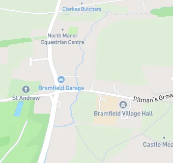 map for Bramfield Stepping Stones Pre School