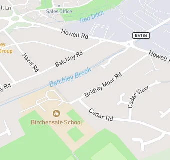 map for Bridley Moor & Batchley Social Club