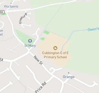 map for Cubbington CofE Primary School