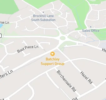 map for Batchley Support Group