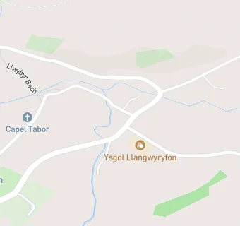 map for Ysgol Llangwyryfon