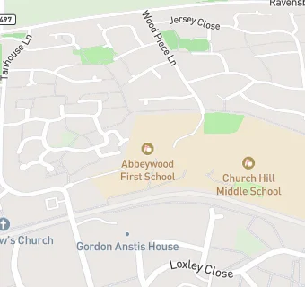 map for Redditch, Ravens Bank First School