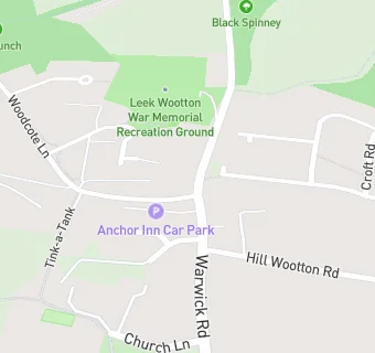 map for Leek Wootton Village Hall