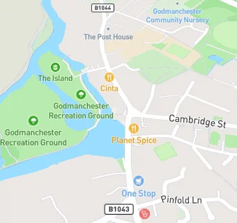 map for Godmanchester Senior Citizens Club