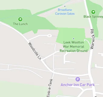 map for Leek Wootton Sports Club