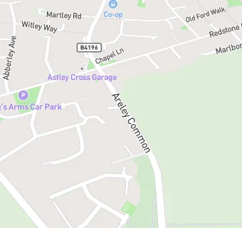 map for The Astley Cross Inn
