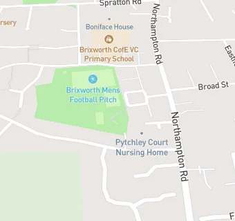 map for Brixworth Central Sports Club