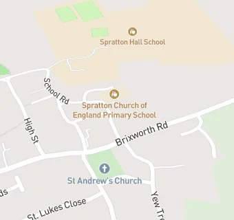 map for Spratton Village Hall