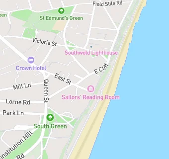 map for Lord Nelson Southwold