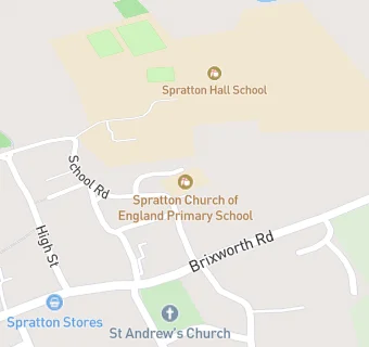 map for Spratton Church of England Primary School