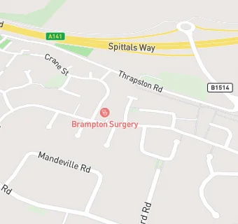 map for Brampton Surgery