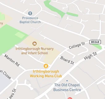 map for Irthlingborough Junior School