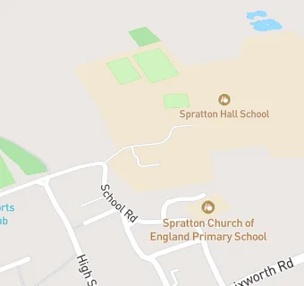 map for Spratton Hall School