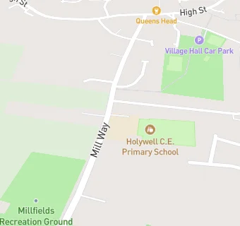 map for Holywell CofE Primary School