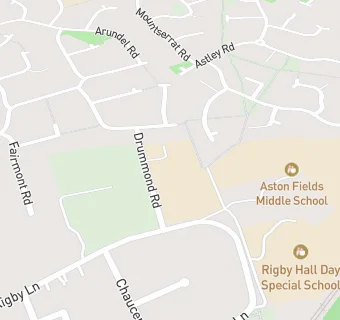 map for Aston Fields Middle School