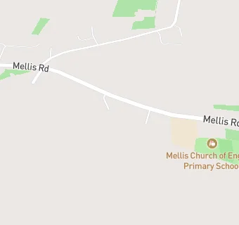 map for Mellis CofE primary School