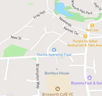 map for Brixworth Fish Bar