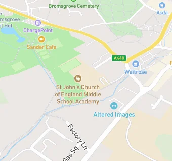 map for St Johns CE Middle School Academy