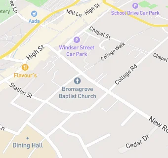 map for Bromsgrove Baptist Church