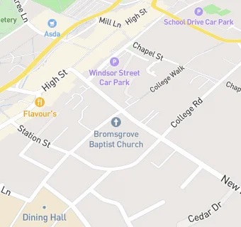 map for Castle Care Club At Bromsgrove Baptist Church Hall