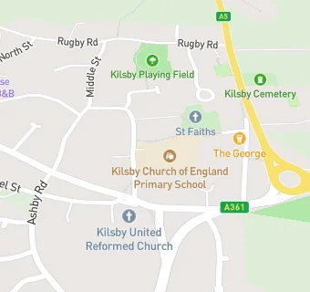 map for Kilsby Church of England Primary School