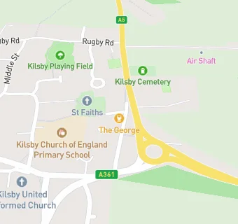 map for The George at Kilsby