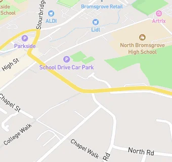 map for Bromsgrove Methodist Church - Welcome Coffee Shop