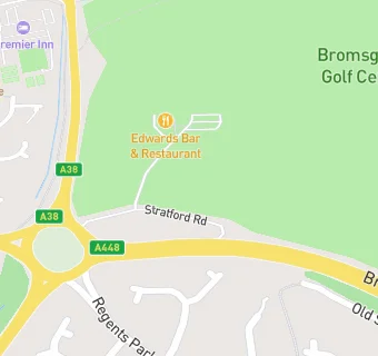 map for Bromsgrove Golf Centre