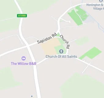 map for Honington Church of England Voluntary Controlled Primary School