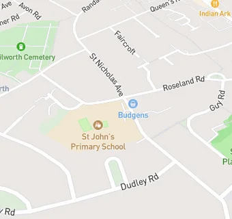 map for St John's Primary School