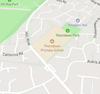 map for Thorndown Community Junior School