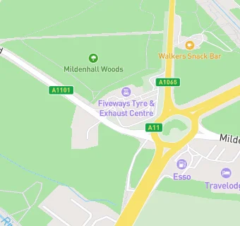 map for Millford Service Station