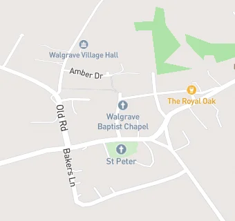 map for Walgrave Baptist Chapel