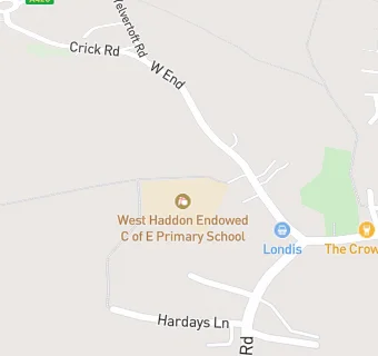 map for West Haddon Pre School