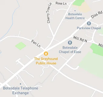 map for Botesdale Fish and Chip Shop