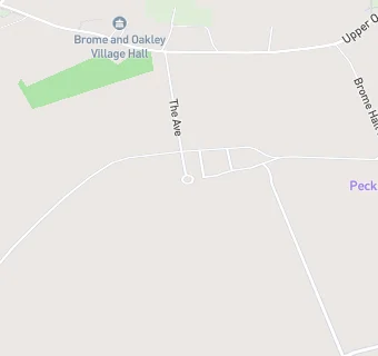 map for Brome and Oakley Village Hall