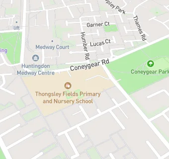 map for Thongsley Infant School