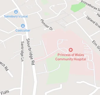 map for New Haven Hospital Bromsgrove