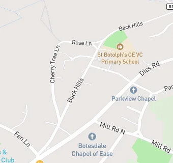 map for Botesdale Health Centre