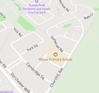 map for Wyton on the Hill Community Primary School