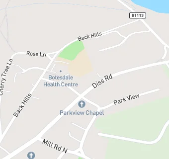 map for Botesdale & Rickinghall Pre-School