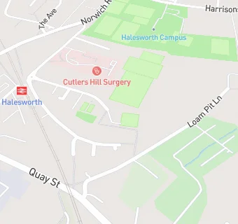 map for Halesworth Angel Bowls Club