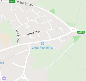 map for Crick Post Office