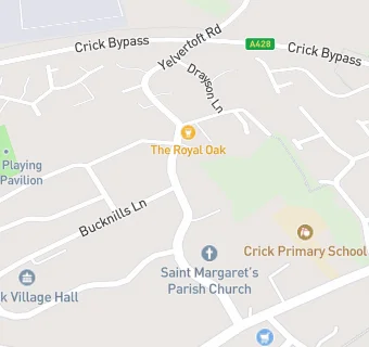 map for Crick Ex-Servicemen's Club