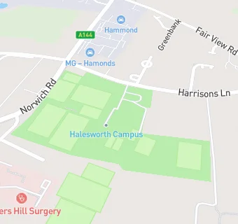 map for Halesworth Middle School