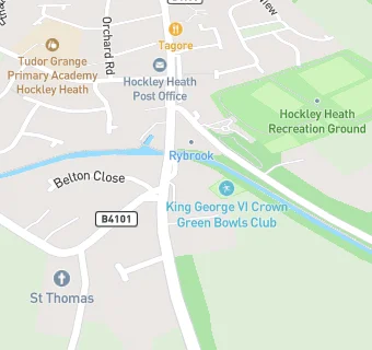 map for Hockley Heath Mens Social Club Limited